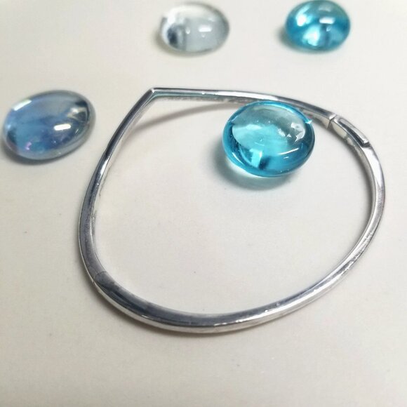 Authentic Pandora Wishbone Bangle Sterling Silver Smooth Bangle Size 1 - Picture 5 of 6